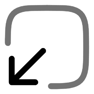 Square Bottom Down Icon from Solar Line Duotone Set