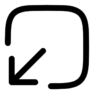 Square Bottom Down Icon from Solar Linear Set