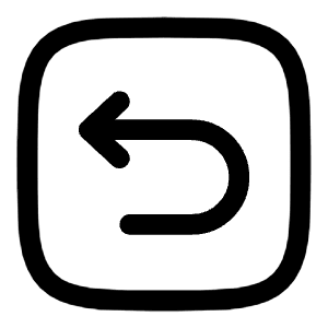 Undo Left Round Square Icon from Solar Linear Set