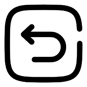 Undo Left Round Square Icon from Solar Broken Set