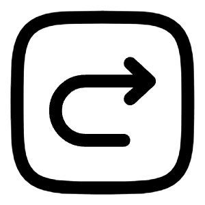 Undo Right Round Square Icon from Solar Linear Set