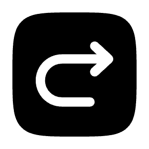 Undo Right Round Square Icon from Solar Bold Set