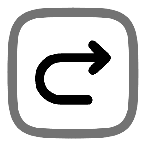 Undo Right Round Square Icon from Solar Line Duotone Set