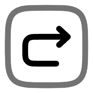 Undo Right Square Icon from Solar Line Duotone Set