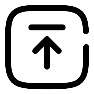 Upload Square Icon from Solar Broken Set