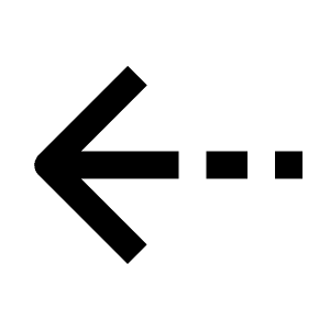 Arrow Dash Left Icon from Outlined Line - Streamline Material Free Set