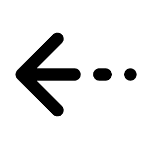 Arrow Dash Left Icon from Rounded Line - Streamline Material Free Set