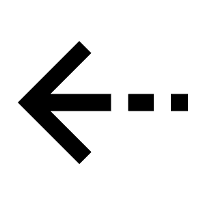 Arrow Dash Left Icon from Sharp Line - Streamline Material Free Set