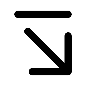 Arrow Diagonal Bottom Right Icon from Rounded Line - Material Pro Free Set