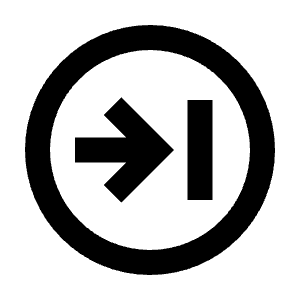 Arrow Last Page Circle Icon from Sharp Line - Streamline Material Free Set