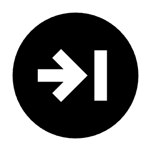 Arrow Last Page Circle Fill Icon from Sharp Fill - Streamline Material Free Set