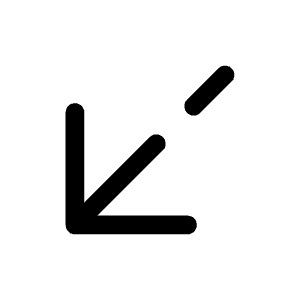 Arrow Left Down Icon from Solar Broken Set