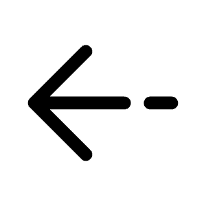 Arrow Left Icon from Solar Broken Set