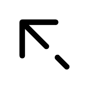 Arrow Left Up Icon from Solar Broken Set