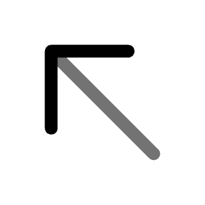 Arrow Left Up Icon from Solar Line Duotone Set