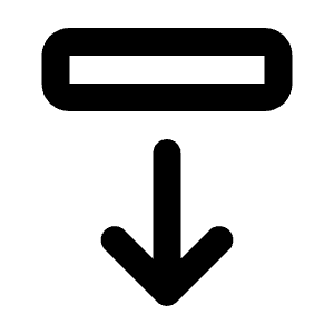 Arrow Move Down Icon from Rounded Line - Material Pro Free Set