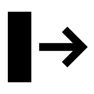 Arrow Move Right Fill Icon from Sharp Fill - Streamline Material Free Set