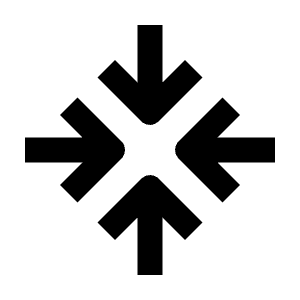 Arrow Point Center Icon from Outlined Line - Streamline Material Free Set