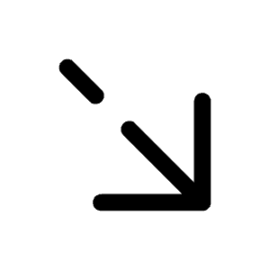 Arrow Right Down Icon from Solar Broken Set
