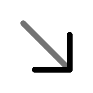 Arrow Right Down Icon from Solar Line Duotone Set