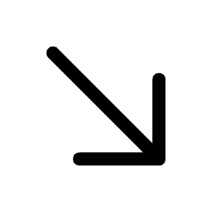 Arrow Right Down Icon from Solar Linear Set