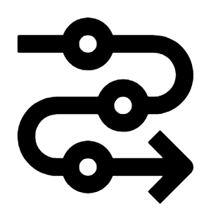 Arrow Roadmap Icon from Outlined Line - Streamline Material Free Set