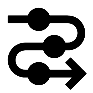 Arrow Roadmap Fill Icon from Sharp Fill - Streamline Material Free Set