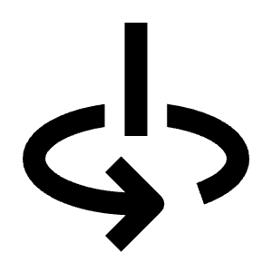 Arrow Rotate Vertical Axis Left Icon from Outlined Line - Streamline Material Free Set