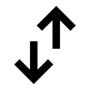 Arrow Transfer Vertical Alt Fill Icon from Sharp Fill - Streamline Material Free Set