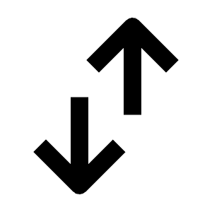 Arrow Transfer Vertical Alt Fill Icon from Outlined Fill - Streamline Material Free Set