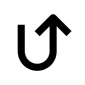 Arrow Turn Up Right Icon from Outlined Line - Streamline Material Free Set