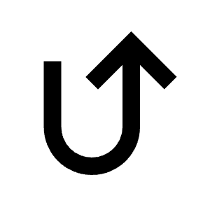 Arrow Turn Up Right Icon from Sharp Line - Streamline Material Free Set