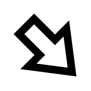 Big Arrow Diagonal Bottom Right Icon from Sharp Line - Streamline Material Free Set