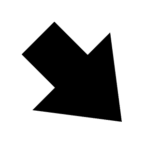 Big Arrow Diagonal Bottom Right Fill Icon from Sharp Fill - Material Pro Free Set