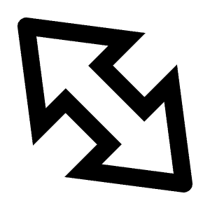 Big Arrow Diagonal Expand Alt Icon from Outlined Line - Streamline Material Free Set