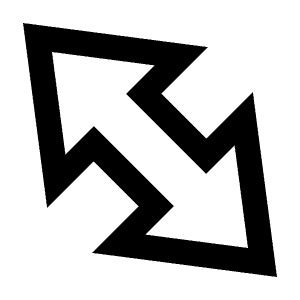 Big Arrow Diagonal Expand Alt Icon from Sharp Line - Streamline Material Free Set