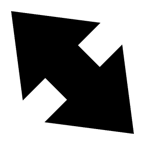 Big Arrow Diagonal Expand Alt Fill Icon from Sharp Fill - Material Pro Free Set