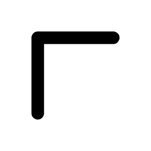 Chevron Corner Top Left Fill Icon from Rounded Fill - Material Pro Free Set