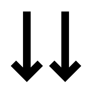 Double Arrow Down Fill Icon from Sharp Fill - Streamline Material Free Set