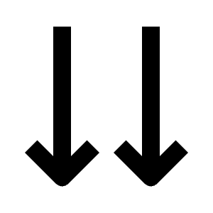 Double Arrow Down Fill Icon from Outlined Fill - Streamline Material Free Set