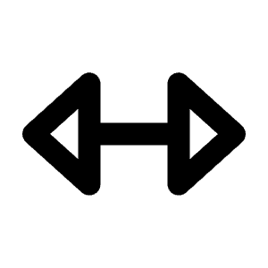 Expand Horizontal Triangle Arrow Icon from Rounded Line - Streamline Material Free Set