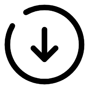 Round Arrow Down Icon from Solar Broken Set