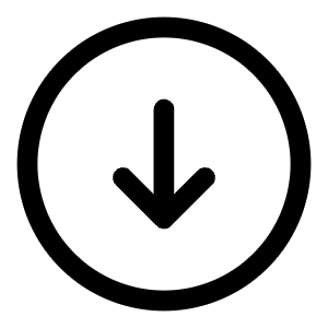 Round Arrow Down Icon from Solar Linear Set