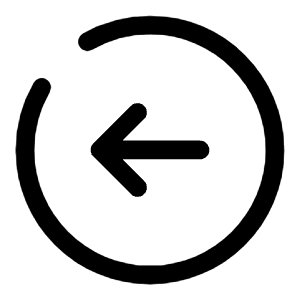 Round Arrow Left Icon from Solar Broken Set