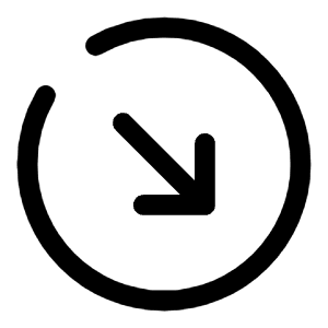 Round Arrow Right Down Icon from Solar Broken Set