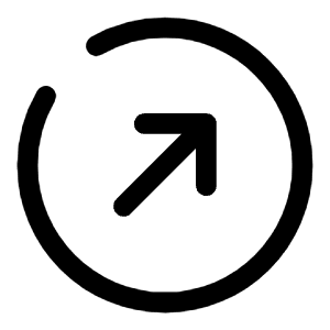 Round Arrow Right Up Icon from Solar Broken Set
