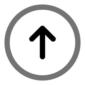 Round Arrow Up Icon from Solar Line Duotone Set