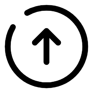 Round Arrow Up Icon from Solar Broken Set