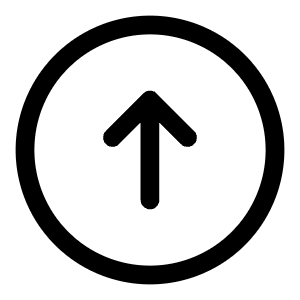 Round Arrow Up Icon from Solar Linear Set