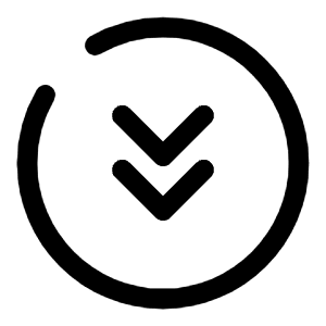 Round Double Alt Arrow Down Icon from Solar Broken Set